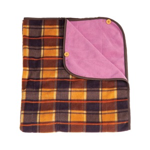 電気を使わない　巻きスカート型ひざ掛け　チェック柄