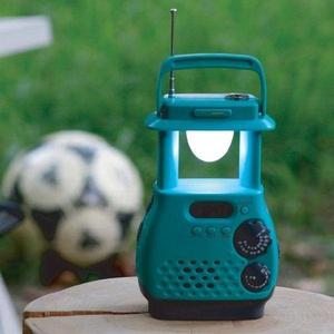 送料無料電池がなくても使える！ランタン型ダイナモラジオライト（携帯充電機能付き）震災対策・防災用