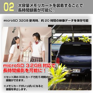 人感センサーライトLEDモーション 超小型ビデオカメラ機能付き 8GB付属 防犯対策・監視用カメラ