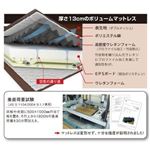 ATEX（アテックス） 収納式 電動リクライニングベッド（ダブルファンクション） AX-B634EW カラーリングマットカバー セット ネイビーブルー