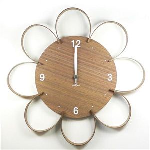 FLOWER CLOCK(フラワークロック) YK10-103 ウォールナット