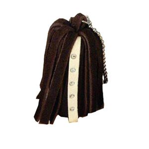 レザーアクセサリー ママチャーム(アクアレザー) タッセルM 茶系 チョコ mama-002