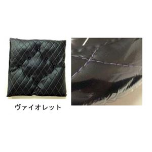 DIAステッチ綿入りシングルクッション 2枚セット ヴァイオレット