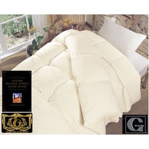 ポーランド産マザーホワイトグースダウン95％オールシーズン2枚合わせ羽毛布団　無地　キング