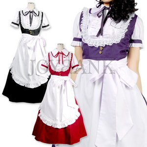 《大きいサイズ》シルフィードロングメイド【制服/コスプレ/コスチューム/メイド/メルヘン/衣装】04000271-3Lサイズ パープル