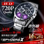 【防犯用】 【超小型カメラ】 【小型ビデオカメラ】 腕時計 腕時計型 スパイカメラ スパイダーズX （W-790） 720P 赤外線ライト 16GB内蔵