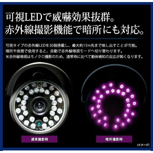 防犯カメラMD606は、赤外線ライト付き