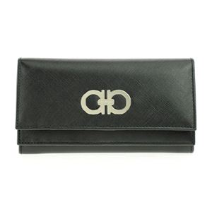 Salvatore Ferragamo(フェラガモ) 8219PEBBLE BLK 長札(小銭入れ付)