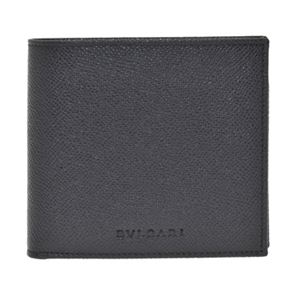 BVLGARI（ブルガリ） 20253 BLACK 二つ折り財布（小銭入れ付）