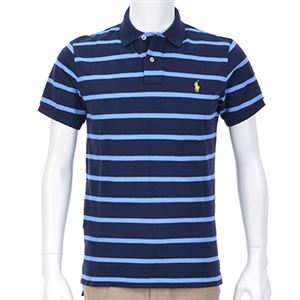 Ralph Lauren（ラルフローレン） MNBLKNIM1I10103／B35BLU STRIPE／L ポロシャツ半袖