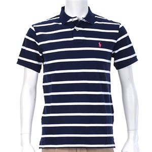 Ralph Lauren（ラルフローレン） MNBLKNIM1I10103／E93WHT STRIPE／M ポロシャツ半袖