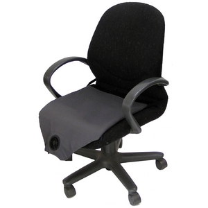 【お尻に汗をかかない】空調ざぶとん 涼風 着座オートスイッチ付 KZB-10ダークグレー（電池式）