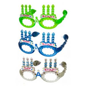 【パーティーグッズ】ハッピーバースデーメガネ グリーン