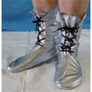 【パーティーグッズ】レスリングシューズ（シルバー）