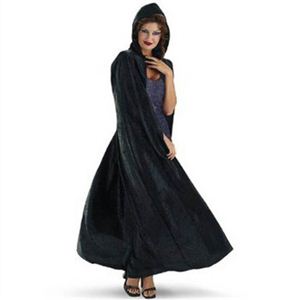 disguise Adult Capes ／ Black Panne Velvet Hooded Cape adult female
