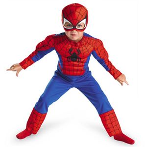 【コスプレ】 disguise Super Hero Squad / Spider Man Toddler Muscle 子供用 スパイダーマンコスチューム 3T-4T