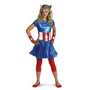disguise Captain America / American Dream/Capt Amer Girl Tween 7-8 キャプテンアメリカ