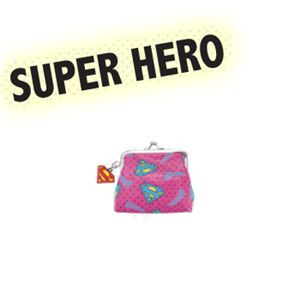 バットマン がまぐちポーチ ピンク