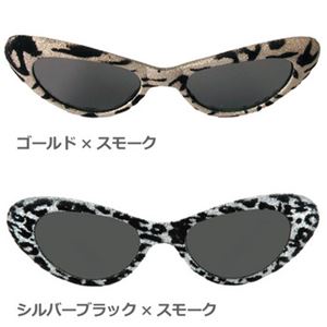 elopeおもしろメガネ Cat Eye ゴールド×スモーク