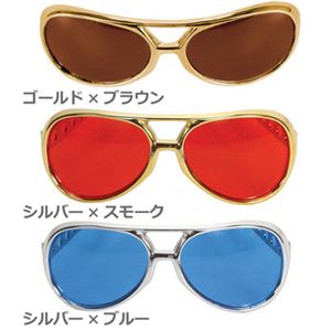 elopeおもしろメガネ Rock ＆ Roller ゴールド×ゴールド