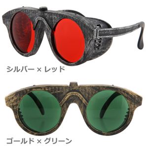 elopeおもしろメガネ Forgeman シルバー×レッド
