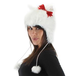elope KITTY HOODIE HAT WHITE