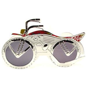 elopeおもしろメガネ Motorcycle シルバー