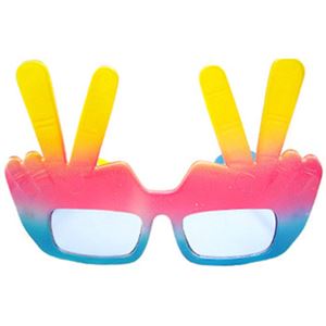 elopeおもしろメガネ Peace ブルーピンク×ブルー