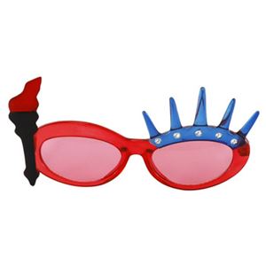 elopeおもしろメガネ Liberty レッドブルー×レッド