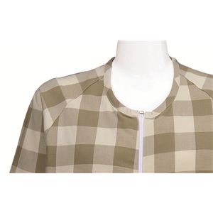 【快適介護用品】アイデアホック採用 フドーねまき3型厚手 チェックベージュ L