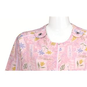 【快適介護用品】アイデアホック採用　フドーねまき5型厚手　パステルピンク　L