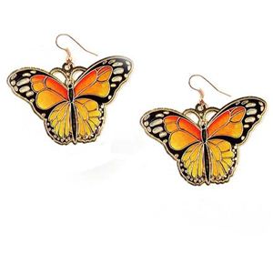 カラフルな蝶モチーフピアス