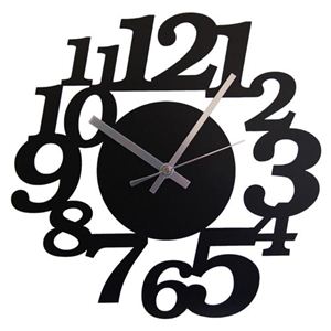 壁掛け時計 鋼の匠 イタリティック 黒