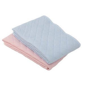 【西川産業】ひんやり♪敷きパッドシーツ（ピンク・セミダブル）《ニットワッフルタイプ》中国製/ひんやりクール