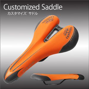ツーキニスト必見！ 愛車のサドルを快適にかっこ良く！ スポーティーなオレンジのサドル オレンジ 1点