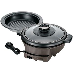 ツインバード 焼肉プレート付電気グリルなべ味わい亭 EP-D716BR