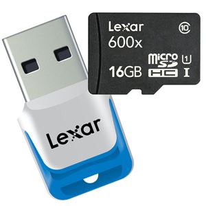 レキサー・メディア High-Performance microSDHC UHS-Iカード Class10 USB3.0リーダ付 16GB LSDMI16GBBJP600R