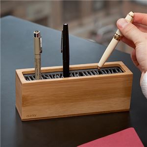 トリニティ ペンゼン ペン立て グレー デスクの上の静けさ QR-PZN1-GY