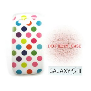 ドコモ★ GALAXY S3 SC06D ★Silhoute Rose Style Case★ キュートドットデザインケース 【全12色】 ホワイト・MIX