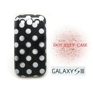 ドコモ★ GALAXY S3 SC06D ★Silhoute Rose Style Case★ キュートドットデザインケース 【全12色】 ブラック・ホワイトドット
