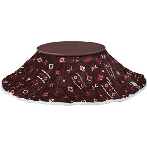 東谷（AZUMAYA） 薄掛けコタツ布団 丸型φ190 ネイティブ柄 KK-107BR