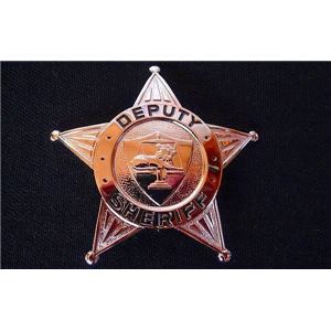 DEPUTY SHERIFF 銀 郡保安官代理 警察バッジ