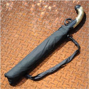 折りたたみ傘 ピストル ワンタッチ ブラック[rev51661]C03D10A