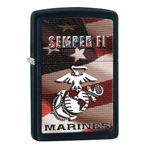 ZIPPO（ジッポライター）  米海兵隊 ブラックマット 28523[z28523]B01B16A