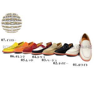 リアルレザー スエード ローファー 全7色 ネイビー25.0