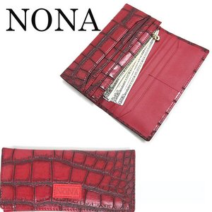 クロコ柄財布/人気の4色/赤