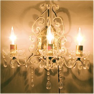 豪華でアンティーク調☆ブラケット シャンデリア 3 Wall ジュエル ダークゴールド