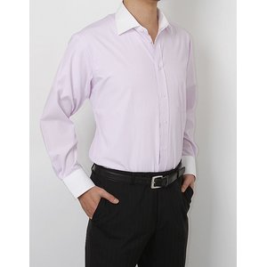  流行デザイン　　パープルストライプ　ZW3　長袖/2Lサイズ 