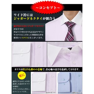  流行デザイン　パープルストライプ　ZW3　長袖/3Lサイズ 