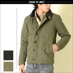 N-1 デッキジャケット メンズ / デッキ ミリタリー ジャケット ブラック/Mサイズ